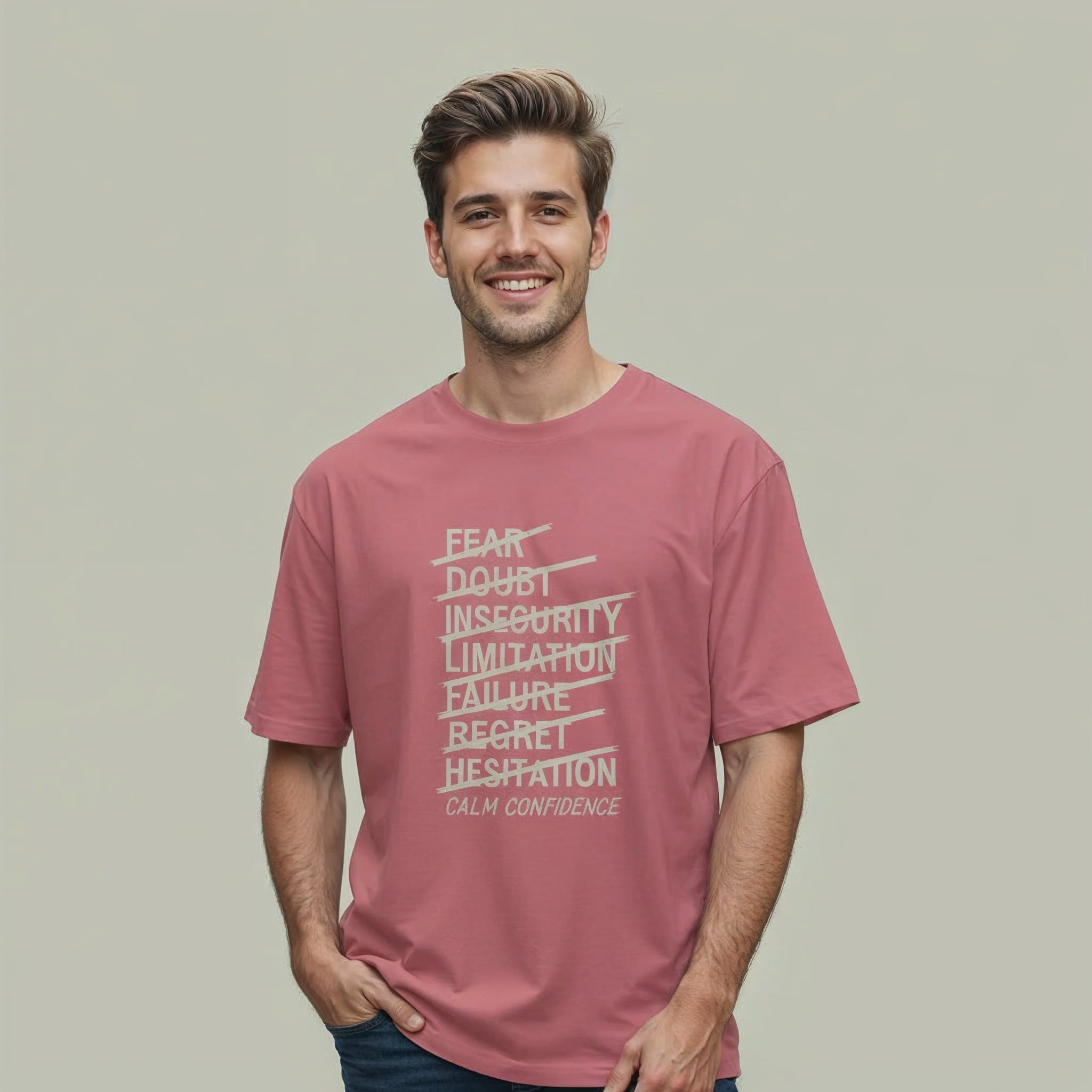 Men’s Oversized T-Shirt – Calm Confidence