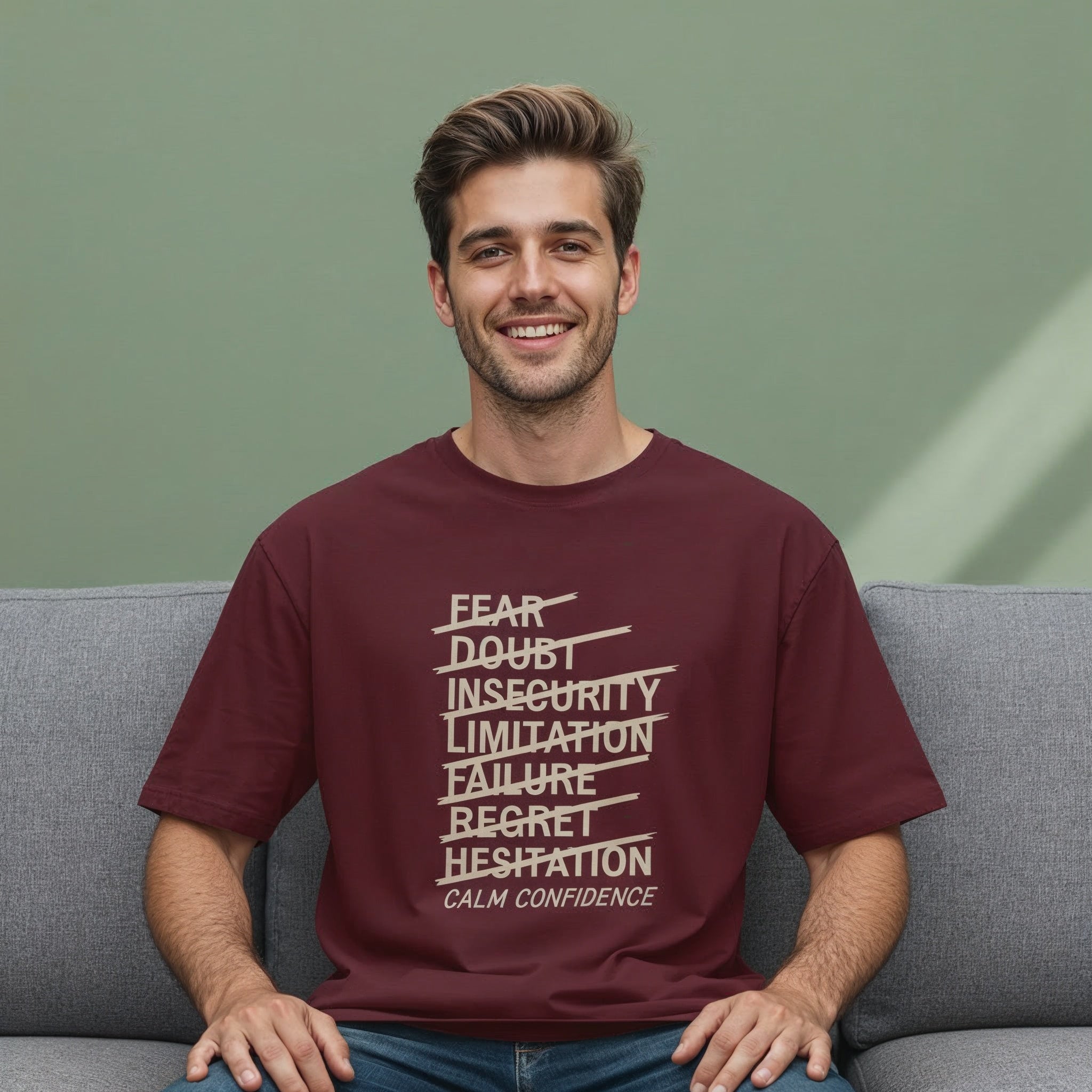 Men’s Oversized T-Shirt – Calm Confidence