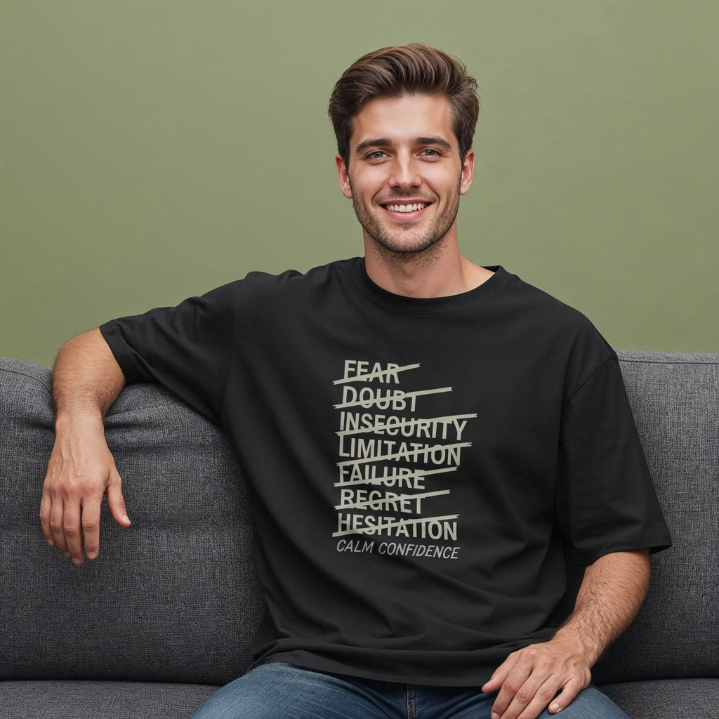 Men’s Oversized T-Shirt – Calm Confidence