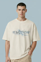 Men's Oversize T-shirt EMOTION Text with Graphic