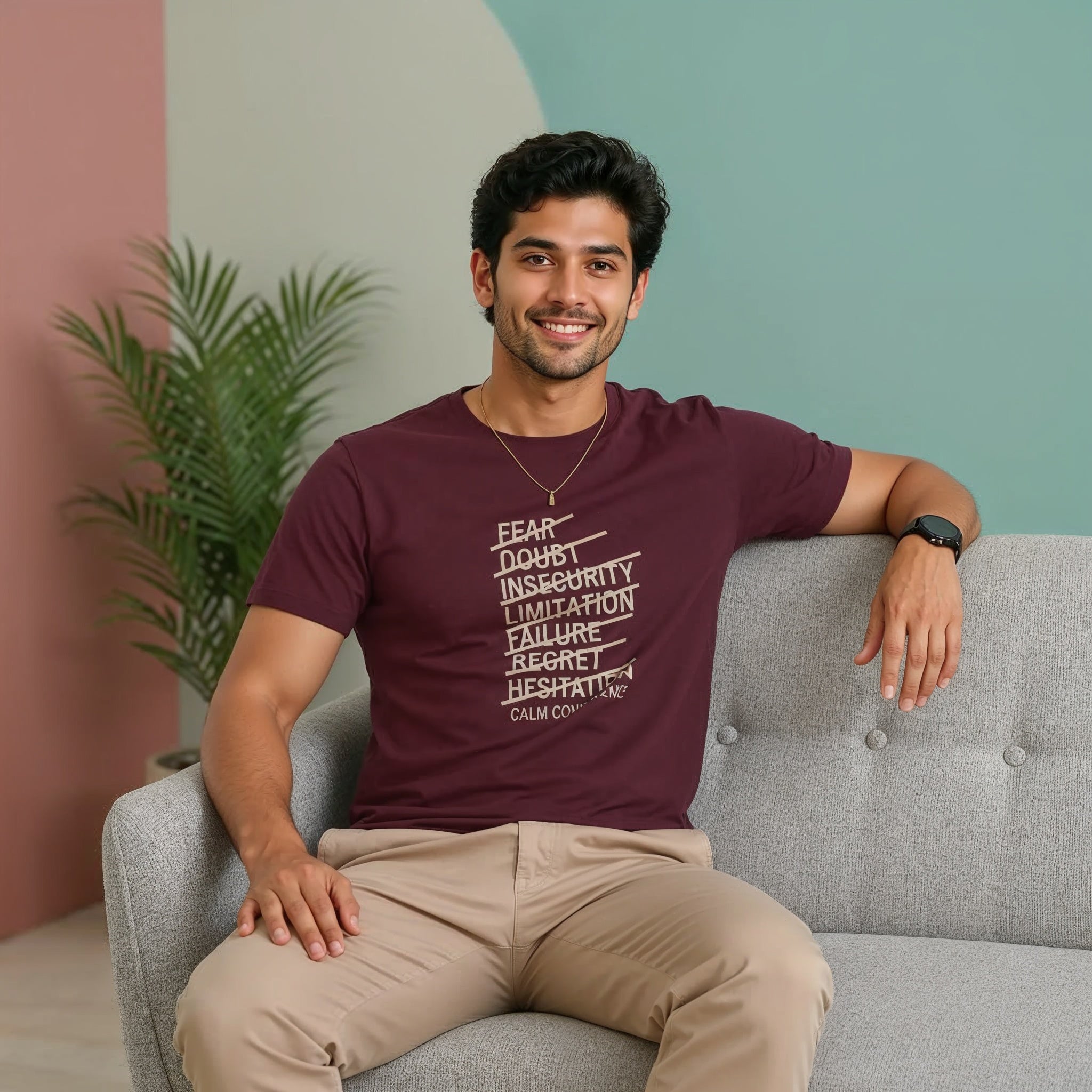 Men’s Regular Fit T-Shirt – Calm Confidence