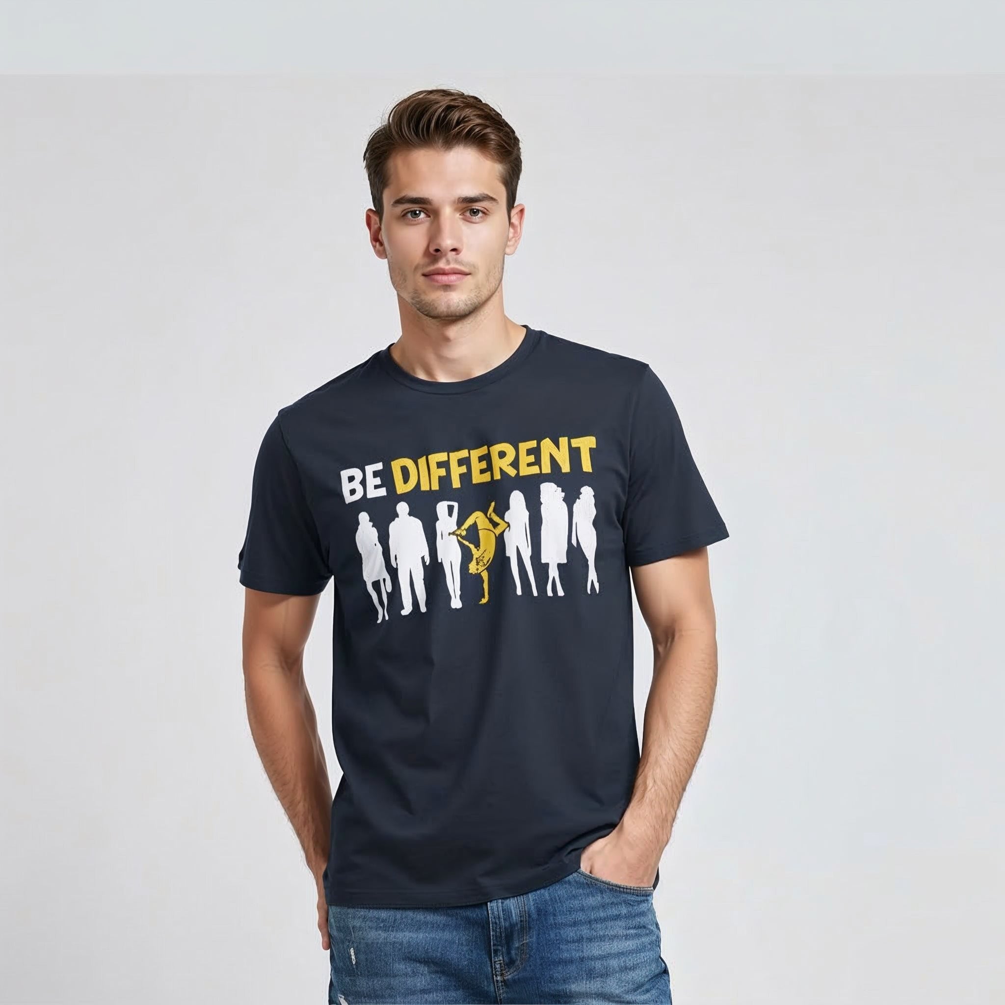 Men's T-Shirt BE DIFFERENT Graphic Design Print Main image