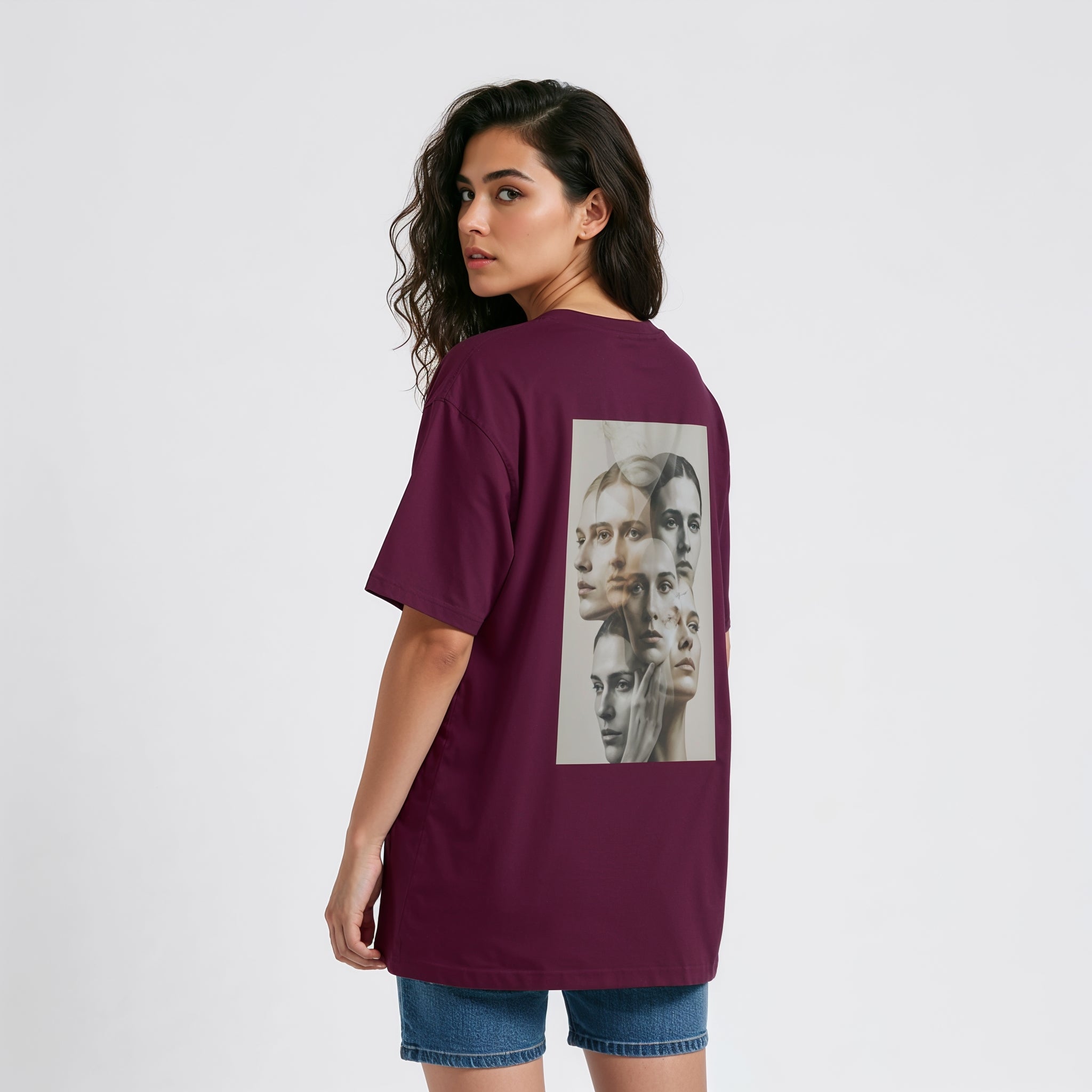 Women’s Oversized T-Shirt – Echo Layers Secondary image