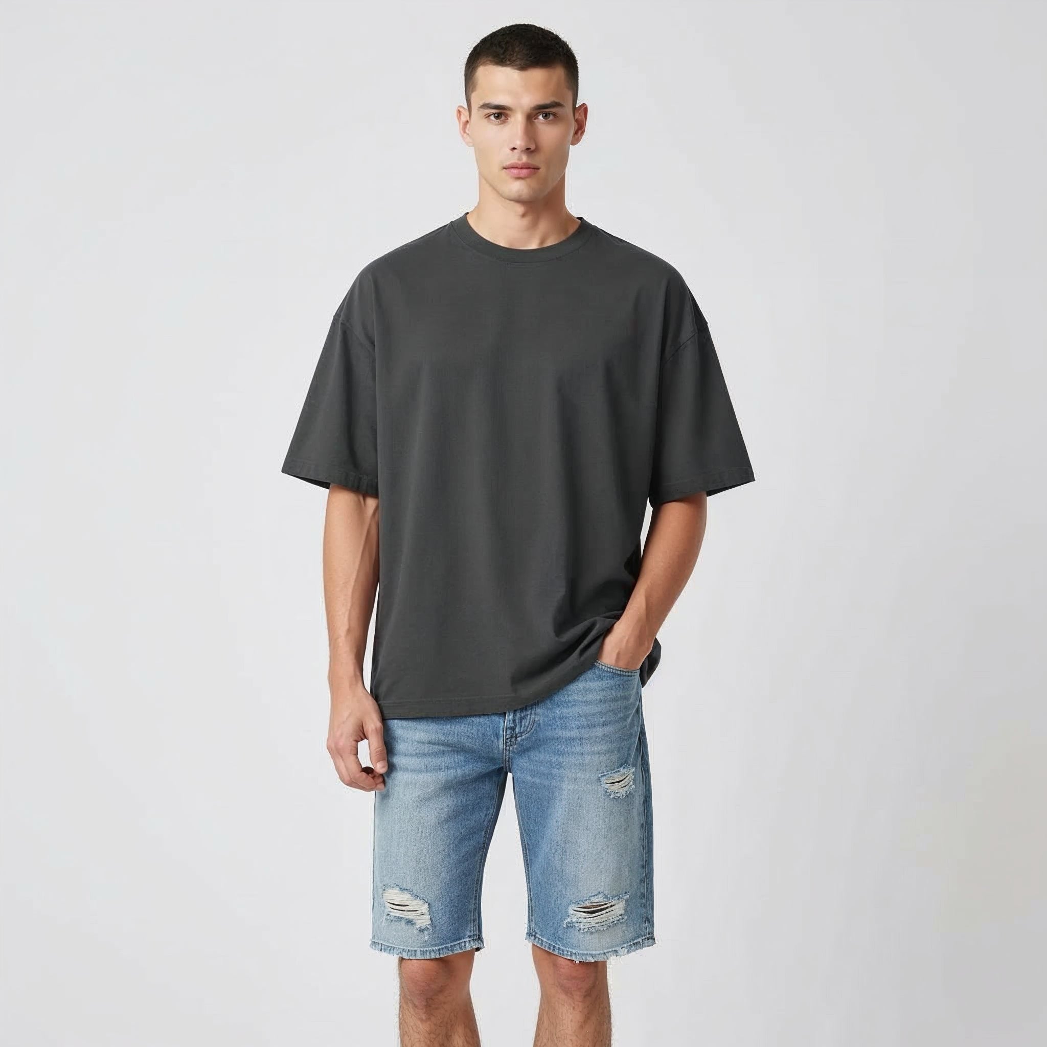 Men's Oversize Premium Plain T-Shirt Secondary image