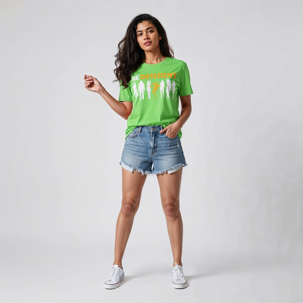 Women's T-Shirt BE DIFFERENT Graphic Design Print