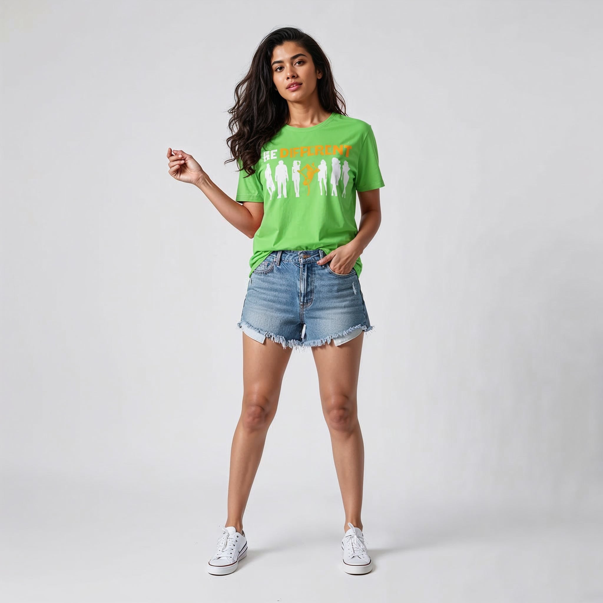 Women's T-Shirt BE DIFFERENT Graphic Design Print