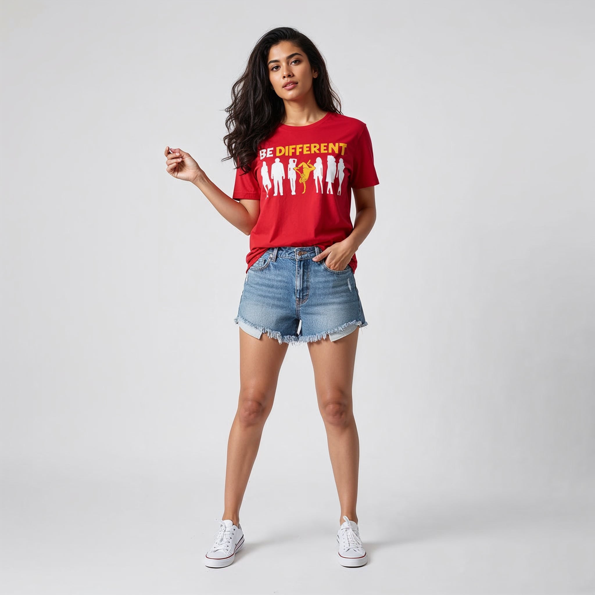 Women's T-Shirt BE DIFFERENT Graphic Design Print