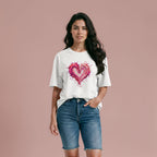Women’s Oversized T-Shirt – Painted Heart