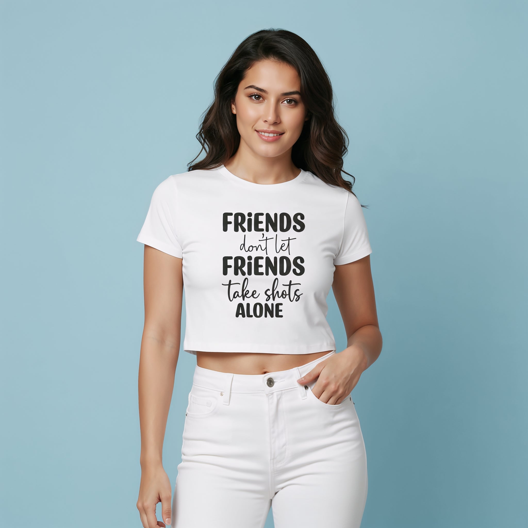 Women's Crop Top – Shot O’Clock__1Creativeya.com