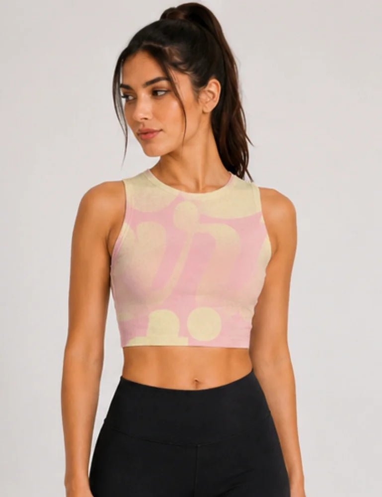 Women_sports_crop_top_artist_peach and pink_3_creativeya