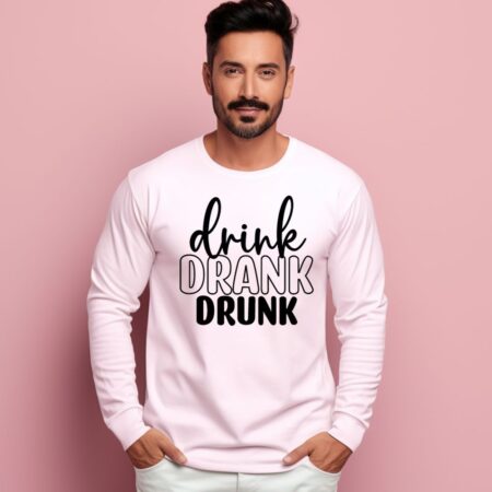 Men's Drink Drank Drunk Graphics Printed Sweatshirts