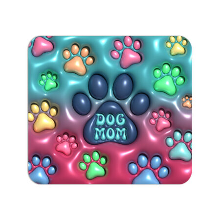 3D Inflated Dog Mom Graphics Printed Mouse Pads from Creativeya