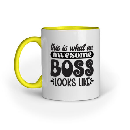 The Awesome Boss Looks Like Quote Printed Mugs from Creativeya