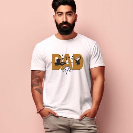 Men's Dad Life Design Printed T-Shirt