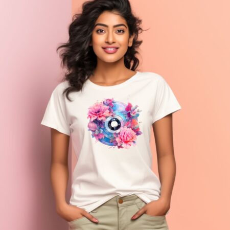 Women's Floral Elegance Graphics Printed T-Shirt