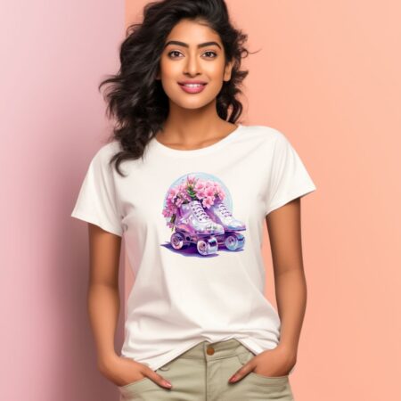 Women's Floral Elegance Graphics Printed T-Shirt