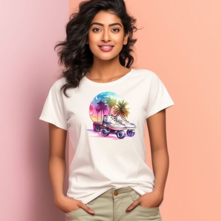 Women's Floral Elegance Graphics Printed T-Shirt