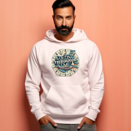 Men's Sailing Through Time Graphics Printed Hoodies