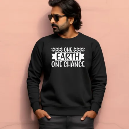 Men's One Earth One Chance Graphics Printed Sweatshirts