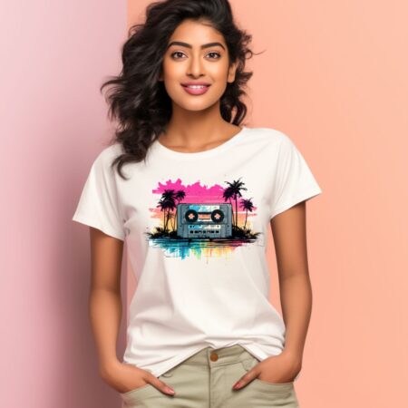 Women's Floral Elegance Graphics Printed T-Shirt