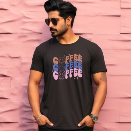 Men's Coffee Design Printed T-Shirt