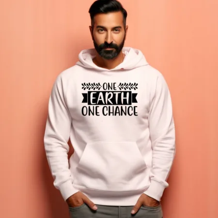 Men's One Earth One Chance Graphics Printed Hoodies