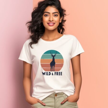 Women's Wild & Free Graphics Printed T-Shirt