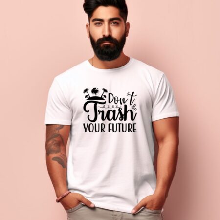 Men's Don't Trash Your Future Graphics Printed T-Shirt