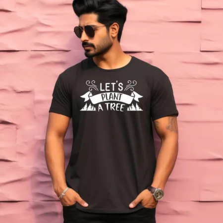 Men's Let's Plant A Tree Graphics Printed T-Shirt