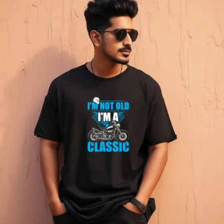 Men's I'm Not Old I'm A Classic Design Printed Oversized T-Shirt