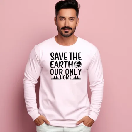 Men's Save The Earth Our Only Home Graphics Printed Sweatshirts