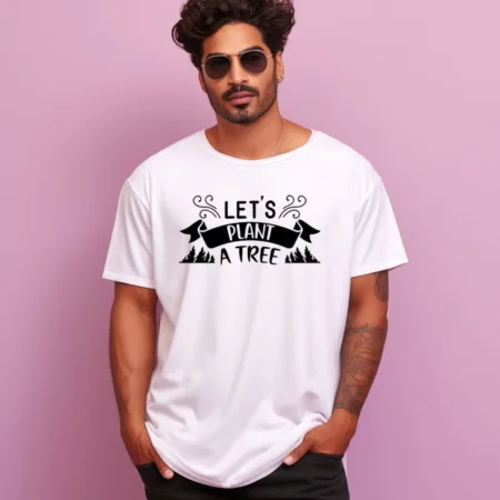 Men's Let's Plant A Tree Graphics Printed Oversized T-Shirt
