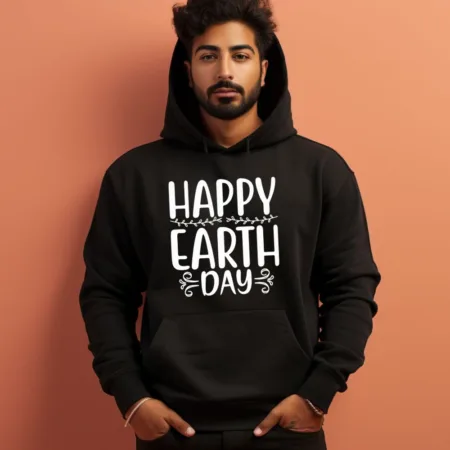 Men's Happy Earth Day Graphics Printed Hoodies