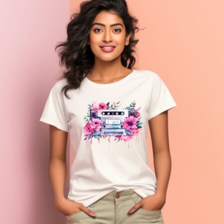 Women's Floral Elegance Graphics Printed T-Shirt