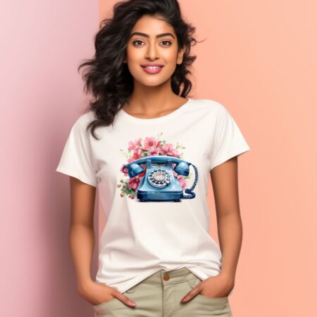 Women's Floral Elegance Graphics Printed T-Shirt