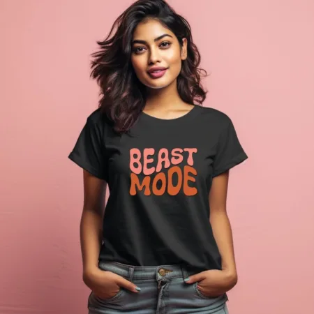 Women's Beast Mode Graphics Printed T-Shirt
