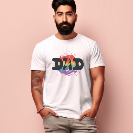 Men's Dad Design Printed T-Shirt