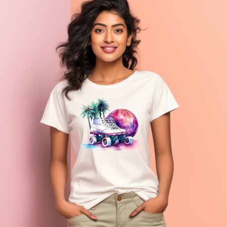 Women's Floral Elegance Graphics Printed T-Shirt