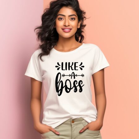 Women's Like A Boss Graphics Printed T-Shirt