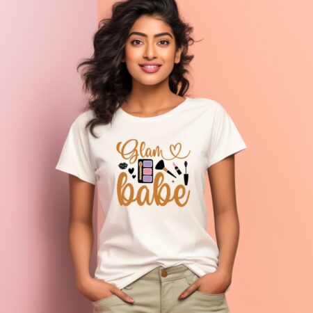 Women's Glam Babe Graphics Printed T-Shirt