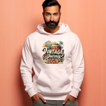 Men's Vintage Journey Begins Graphics Printed Hoodies