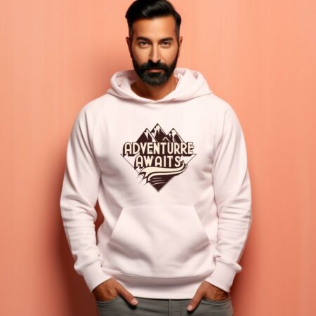 Men's  Adventure Awaits Graphics Printed Hoodies