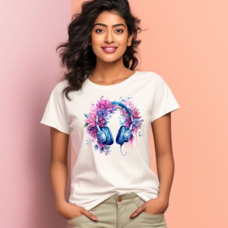 Women's Floral Elegance Graphics Printed T-Shirt