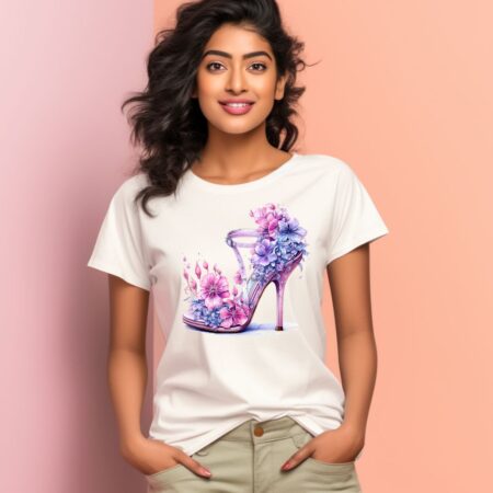 Women's Floral Elegance Graphics Printed T-Shirt