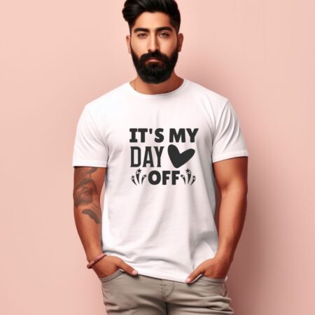 Men's It's My Day Off Design Printed T-Shirt