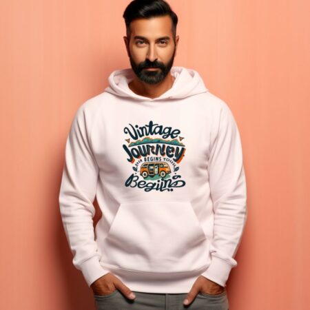 Men's Vintage Journey Begins Graphics Printed Hoodies