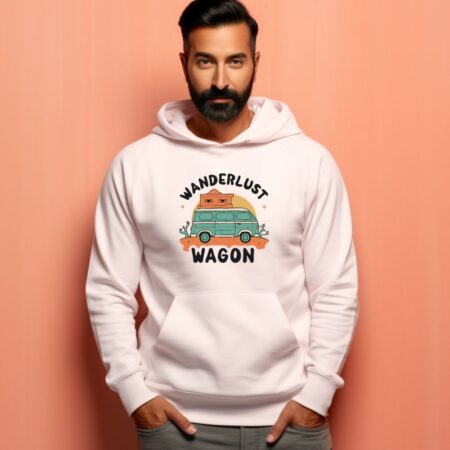 Men's Wanderlust Wagon Graphics Printed Hoodies