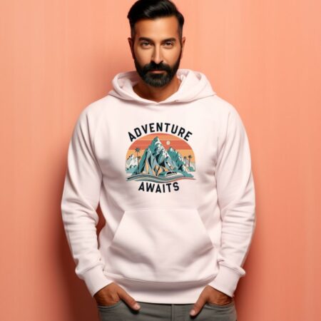 Men's  Adventure Awaits Graphics Printed Hoodies