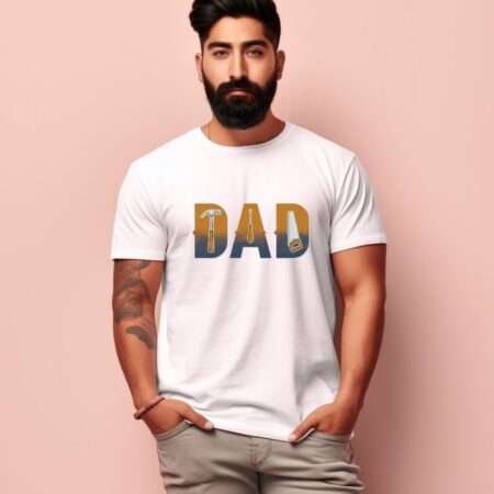 Men's Dad Design Printed T-Shirt