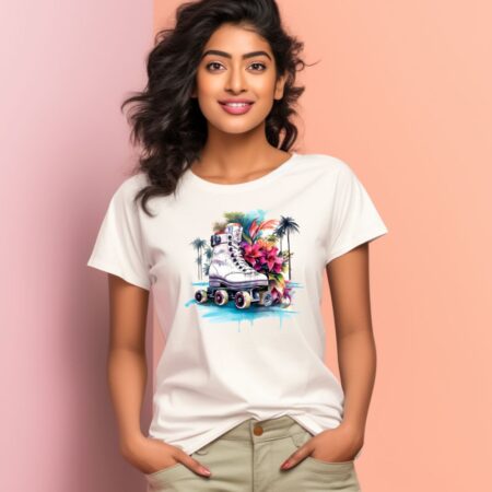 Women's Floral Elegance Graphics Printed T-Shirt